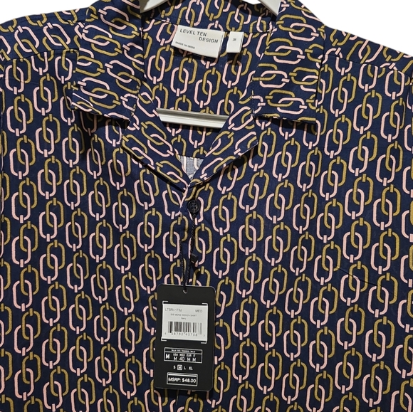 Level Ten Short Sleeve Casual button-down shirt for men size M - Picture 2 of 6